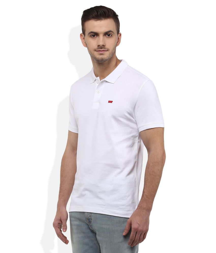 levis white polo t shirt