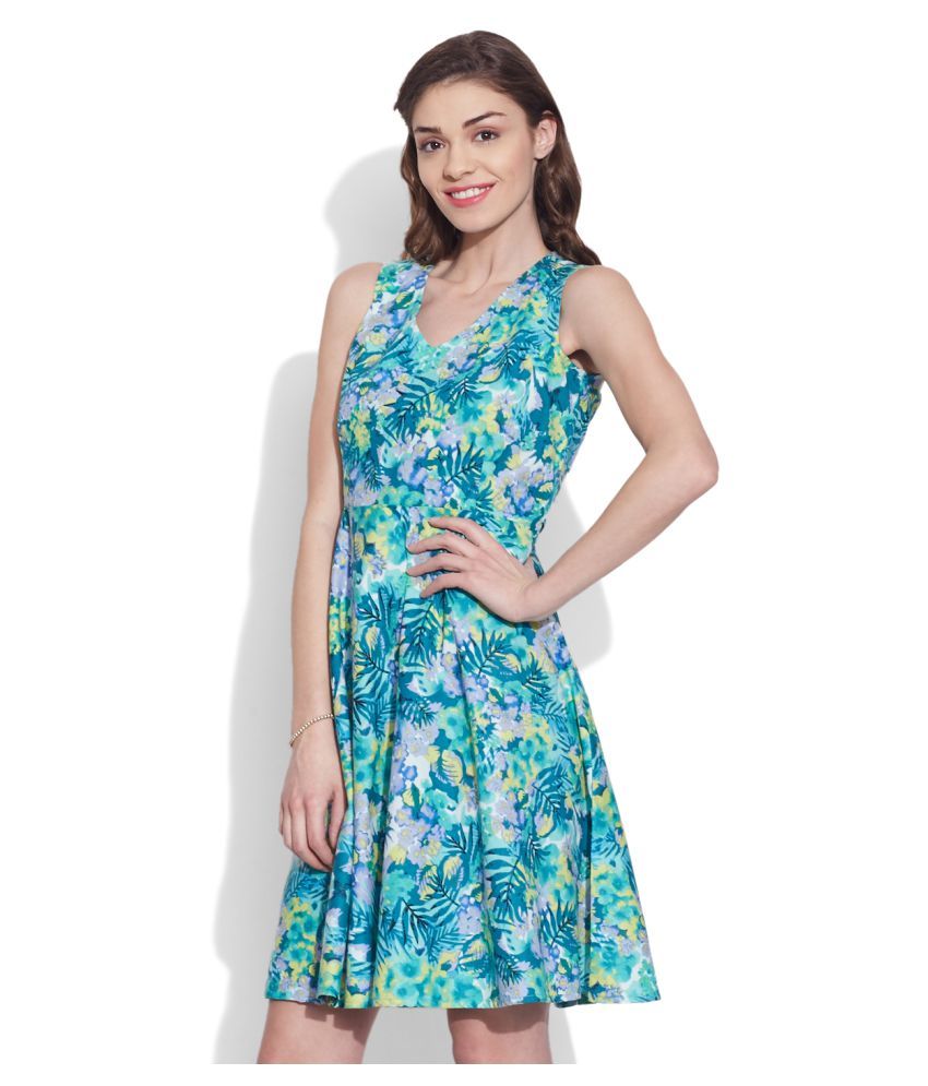 Very Me Turquoise Cotton Dresses Buy Very Me Turquoise Cotton Dresses