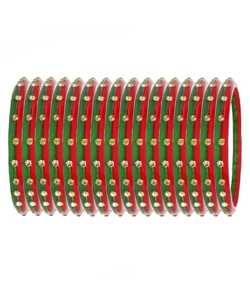 red green bangles design