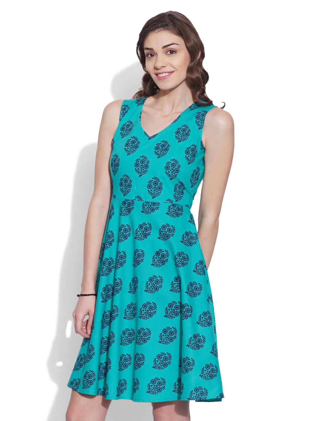 Very Me Turquoise Cotton Dresses Buy Very Me Turquoise Cotton Dresses