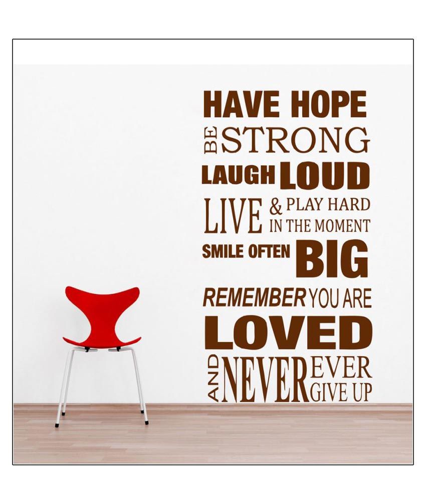     			Decor Villa Have Hope Be Strong PVC Wall Stickers