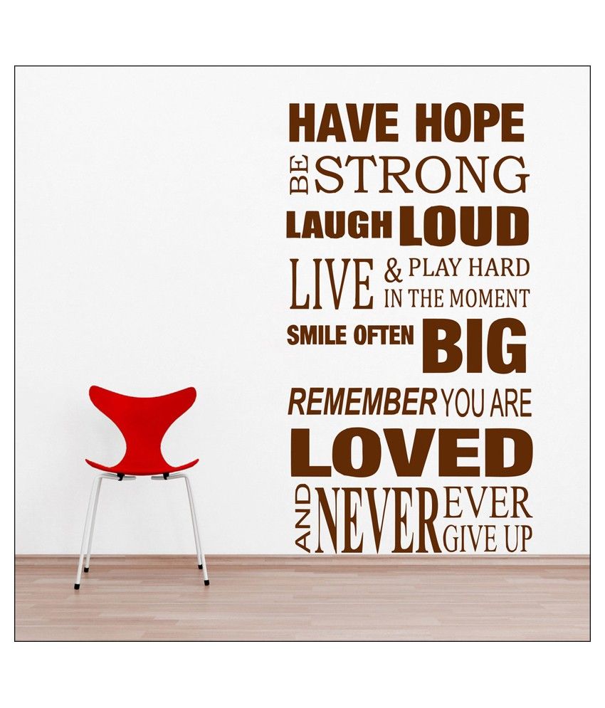     			Decor Villa Have hope be strong PVC Wall Stickers