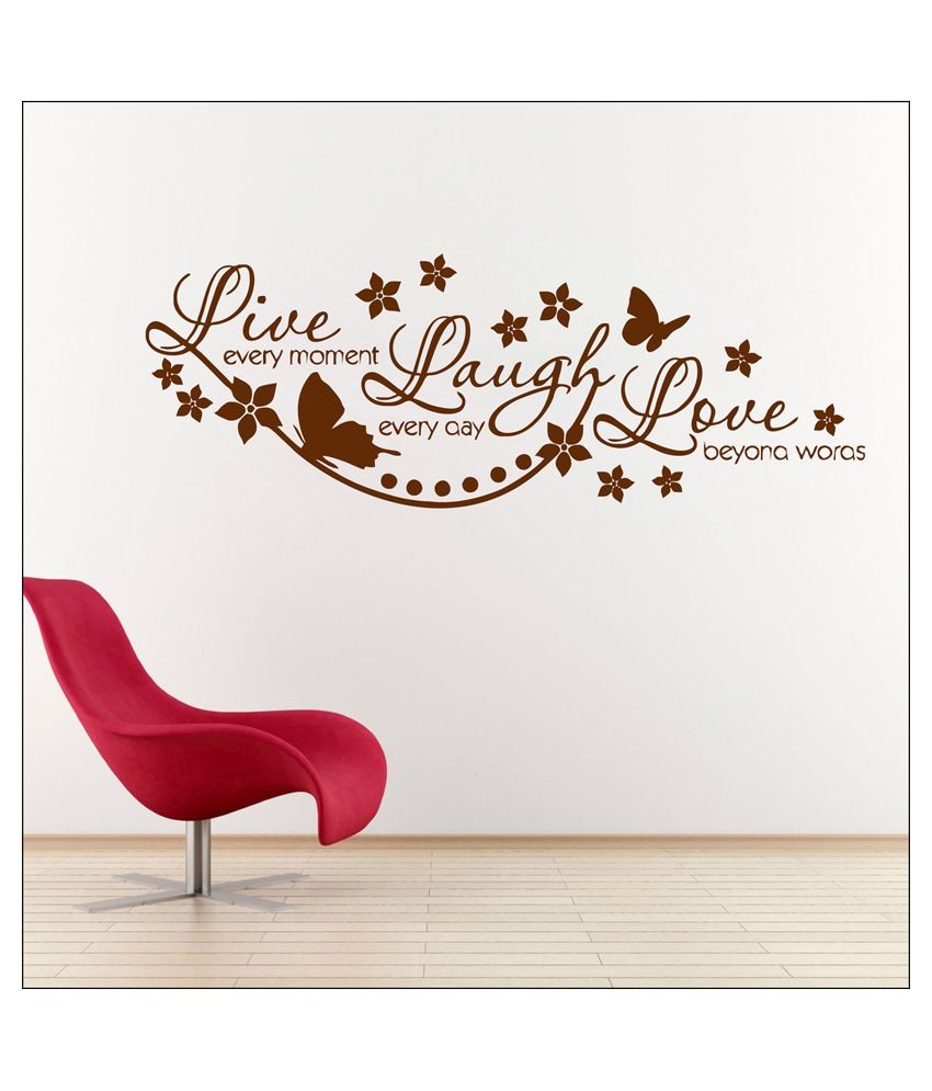     			Decor Villa Live Every Moment PVC Wall Stickers