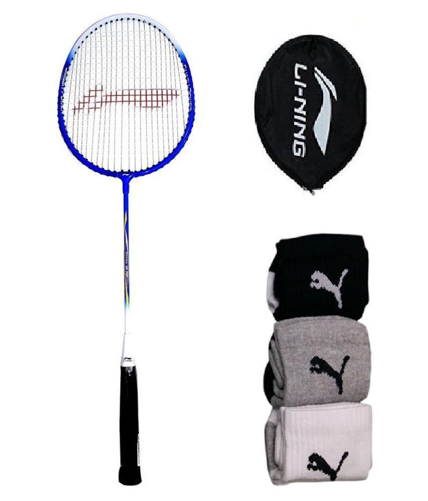 LiNing Smash XP 709 Badminton Racket with Free Cotton Socks (3 Pairs