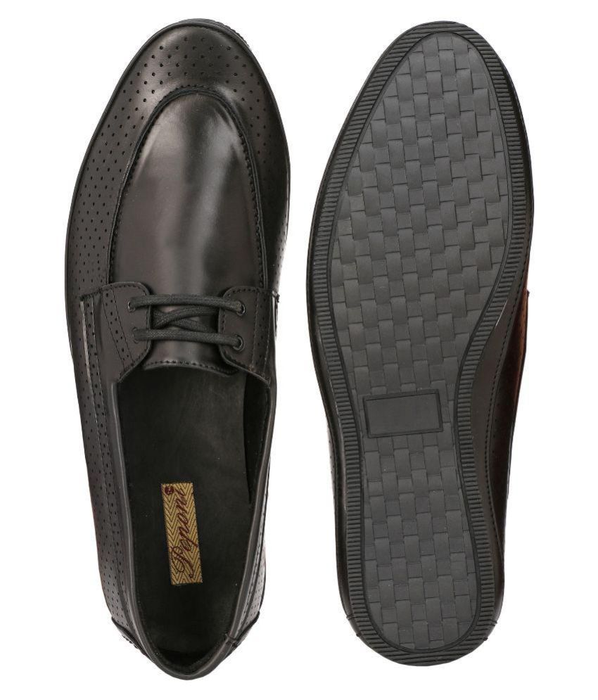 Peponi Black Dual Shade Non-Leather Formal Shoes Price in India- Buy ...