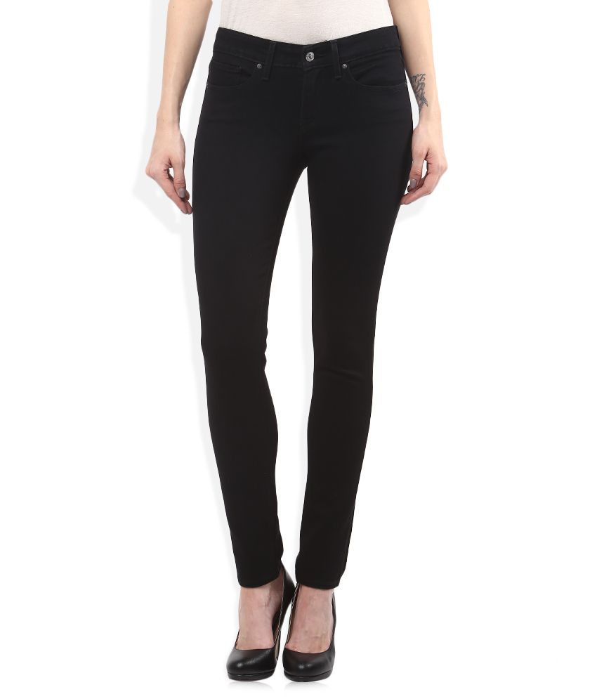 Buy Levis Black 711 Skinny Fit Jeans Online at Best Prices in India ...