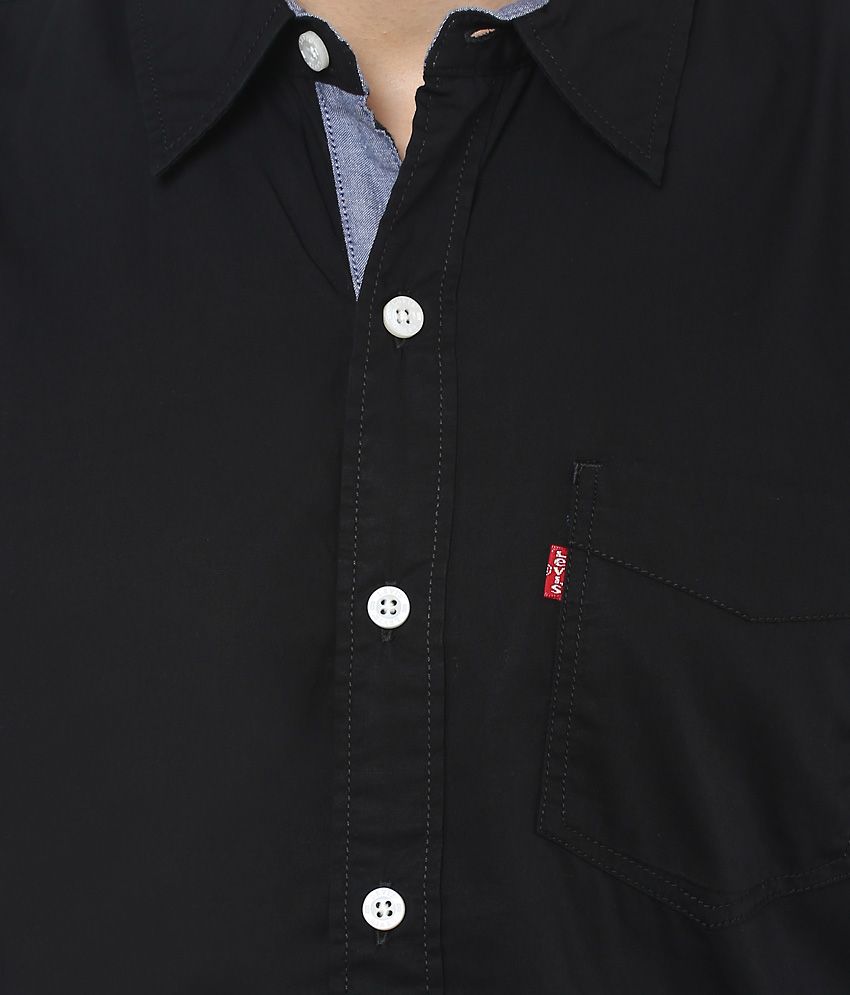 black denim shirt mens levis