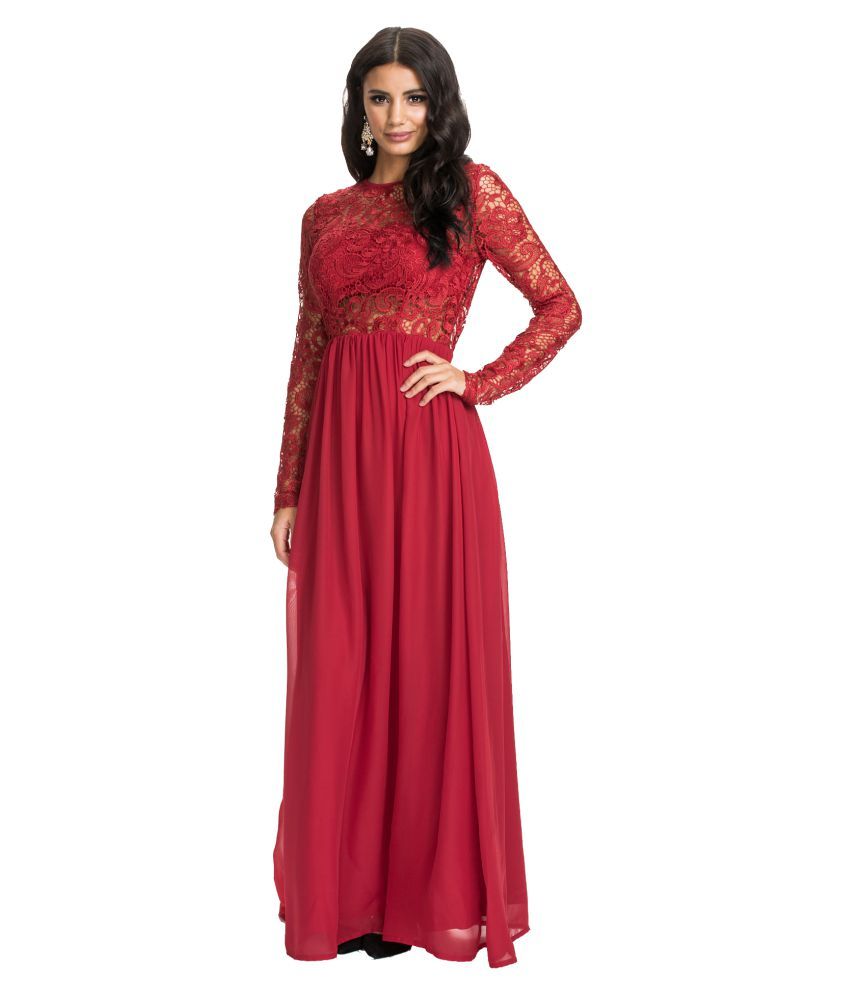 red colour gown online