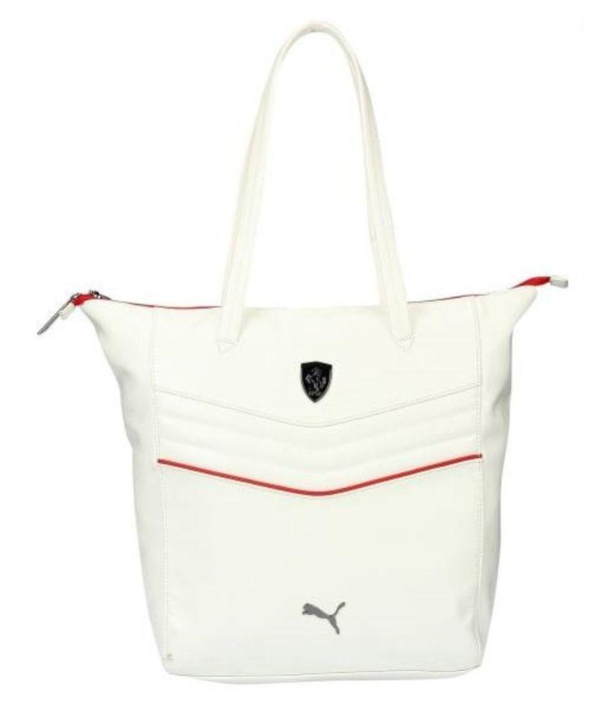 Puma White Faux Leather Shoulder Bag Buy Puma White Faux Leather