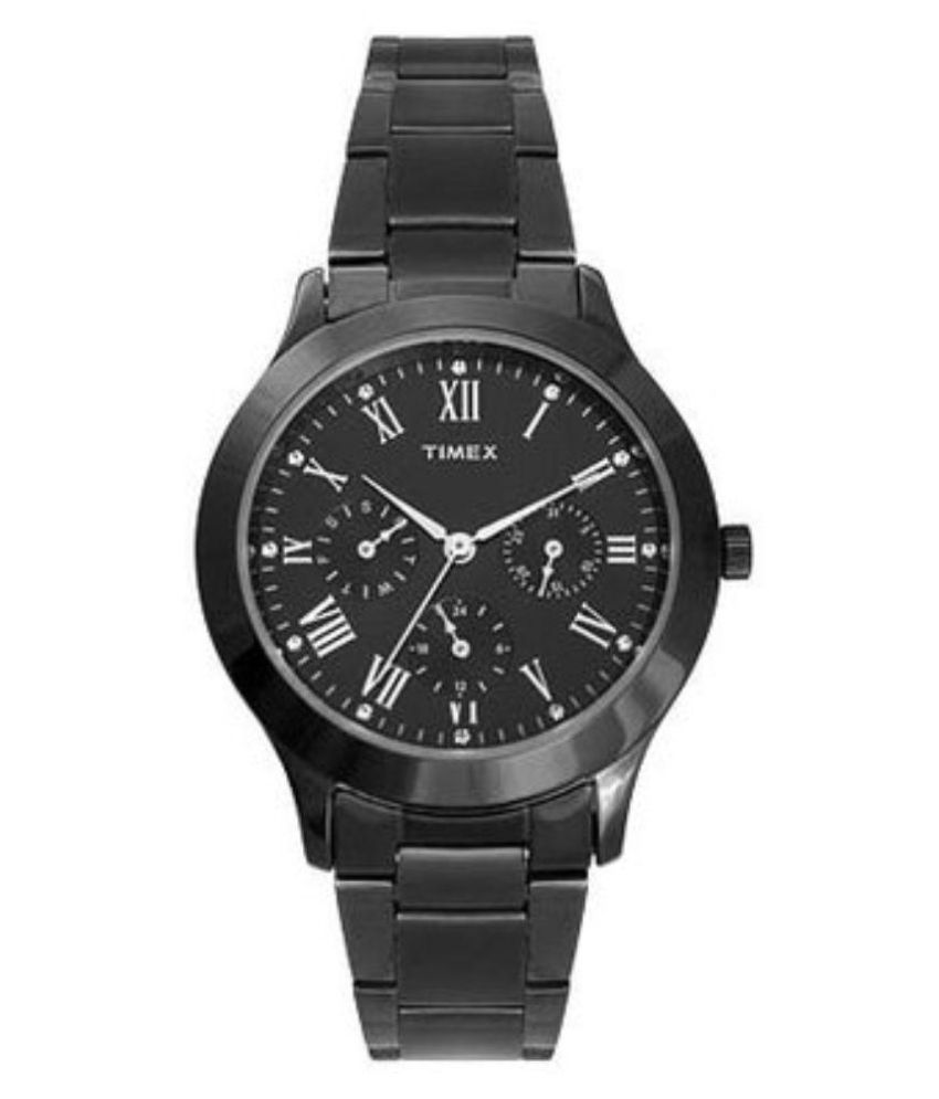 timex black chronograph watch