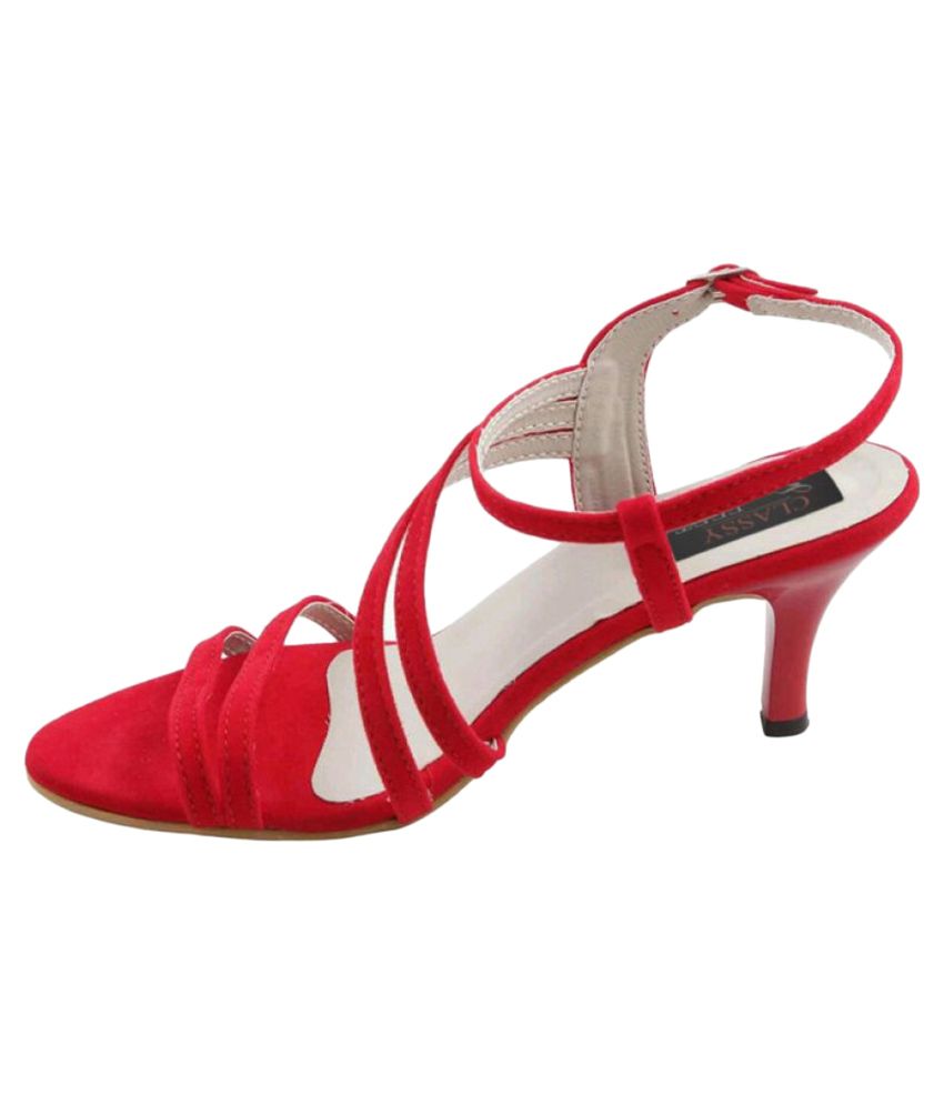 Classy Feet Red Kitten Heels Price in India- Buy Classy Feet Red Kitten ...