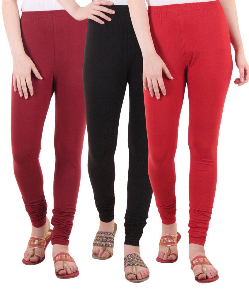     			Diaz Cotton Lycra Pack of 3 Leggings