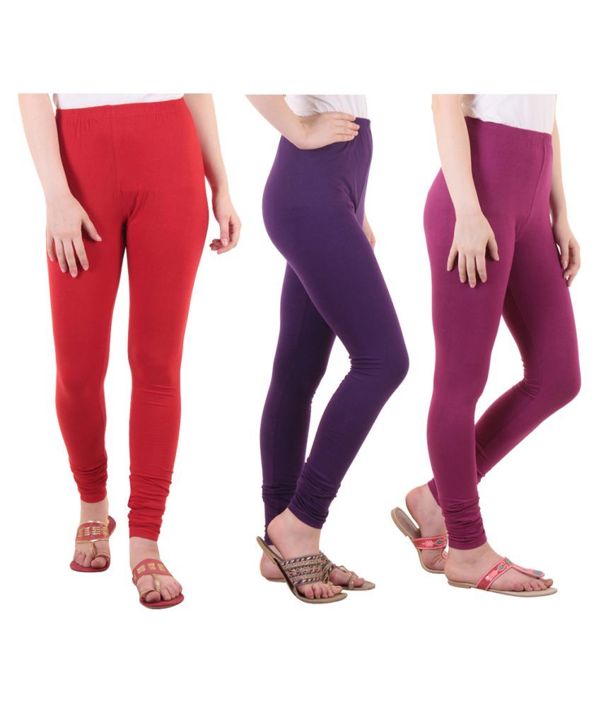     			Diaz Cotton Lycra Pack of 3 Leggings