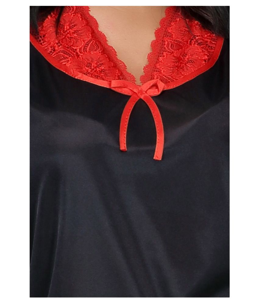 black satin night suits