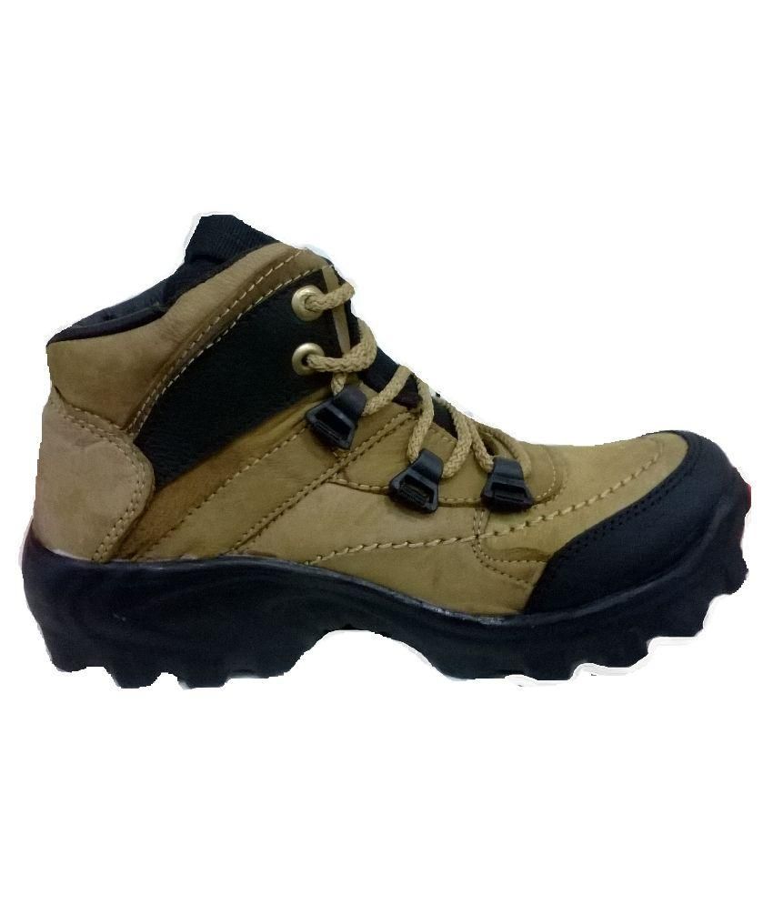 beige hiking boots