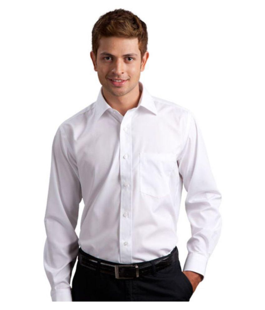 Zaraman White Formal Regular Fit Shirt 