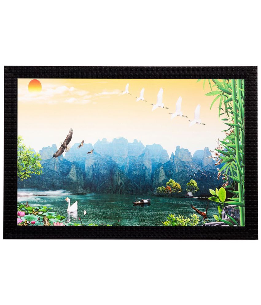     			eCraftIndia Wood Art Prints With Frame Single Piece