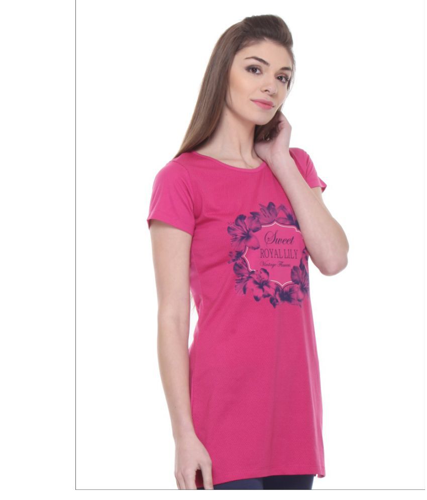 Hub99 Pink Cotton Tunics - Buy Hub99 Pink Cotton Tunics Online at Best ...