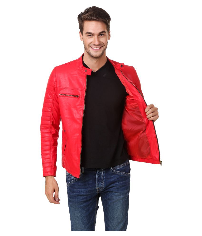 red biker pants