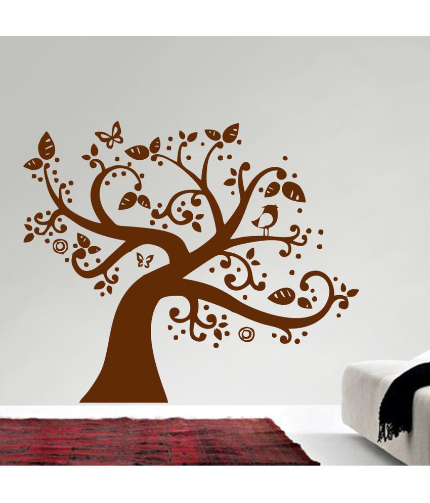     			Decor Villa Happy Tree PVC Wall Stickers