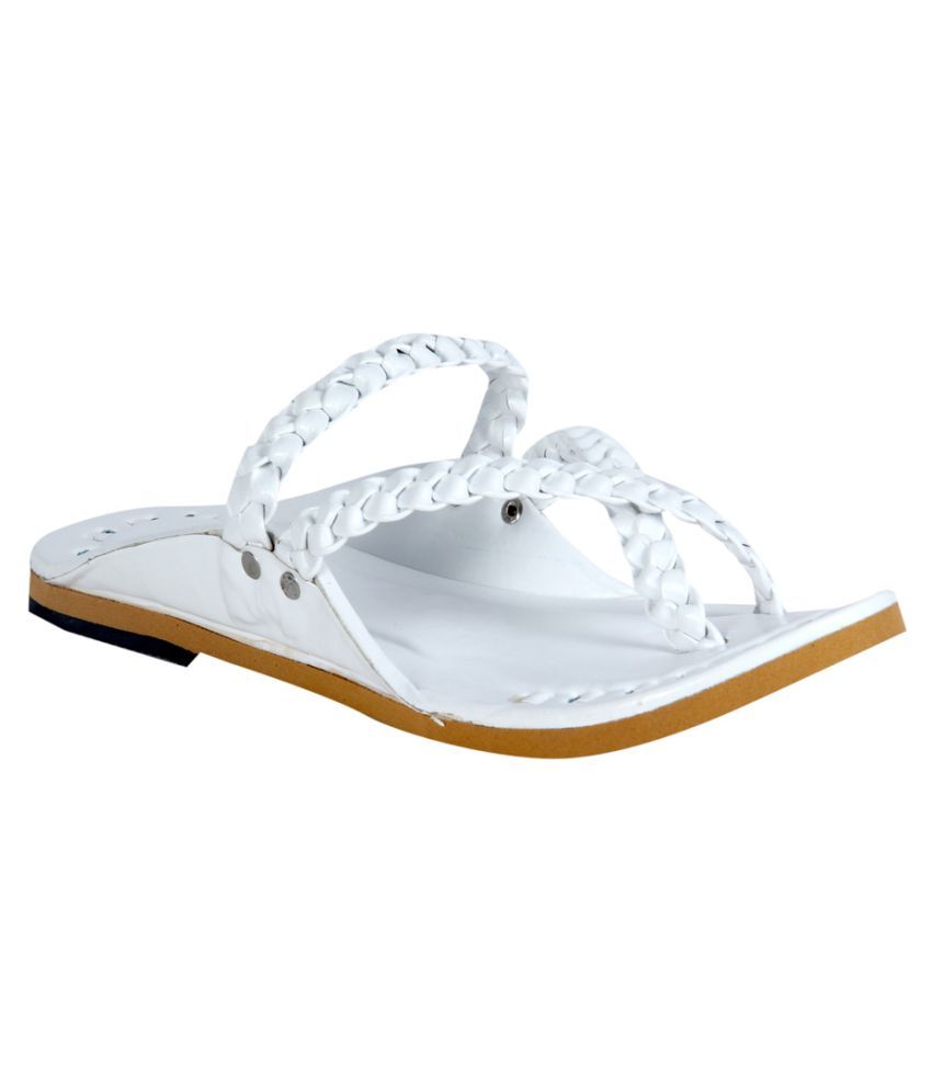 kolhapuri white chappal