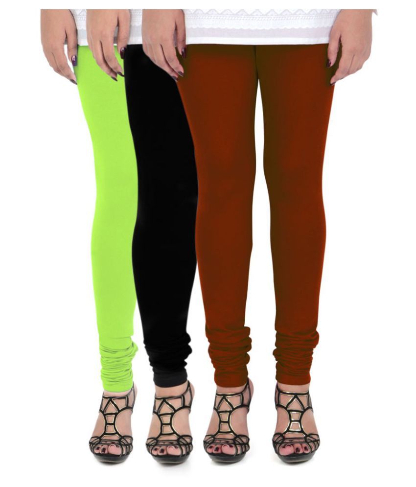 Vami Cotton Lycra Pack of 3 Leggings Price in India Buy Vami Cotton