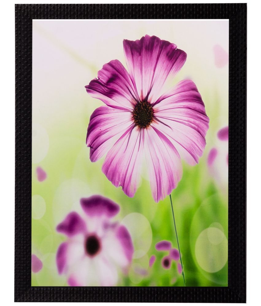     			eCraftIndia Multicoloured Floral Framed UV Wall Art