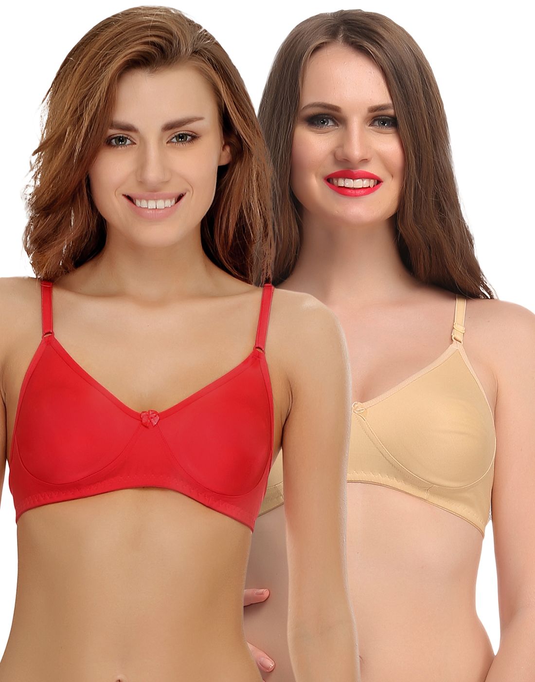     			Clovia Multi Color Cotton Lycra T-Shirt/ Seamless Bra