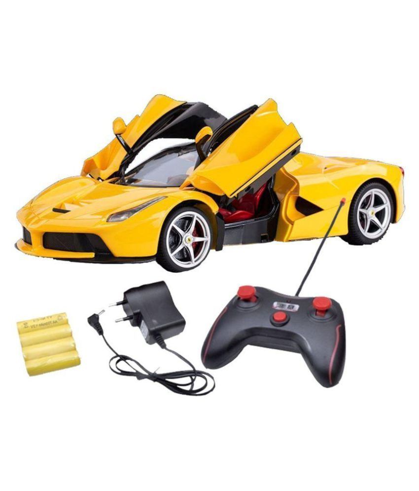 yellow ferrari remote control car