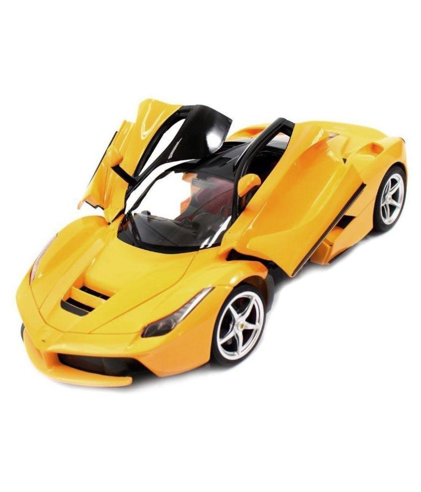yellow ferrari remote control car