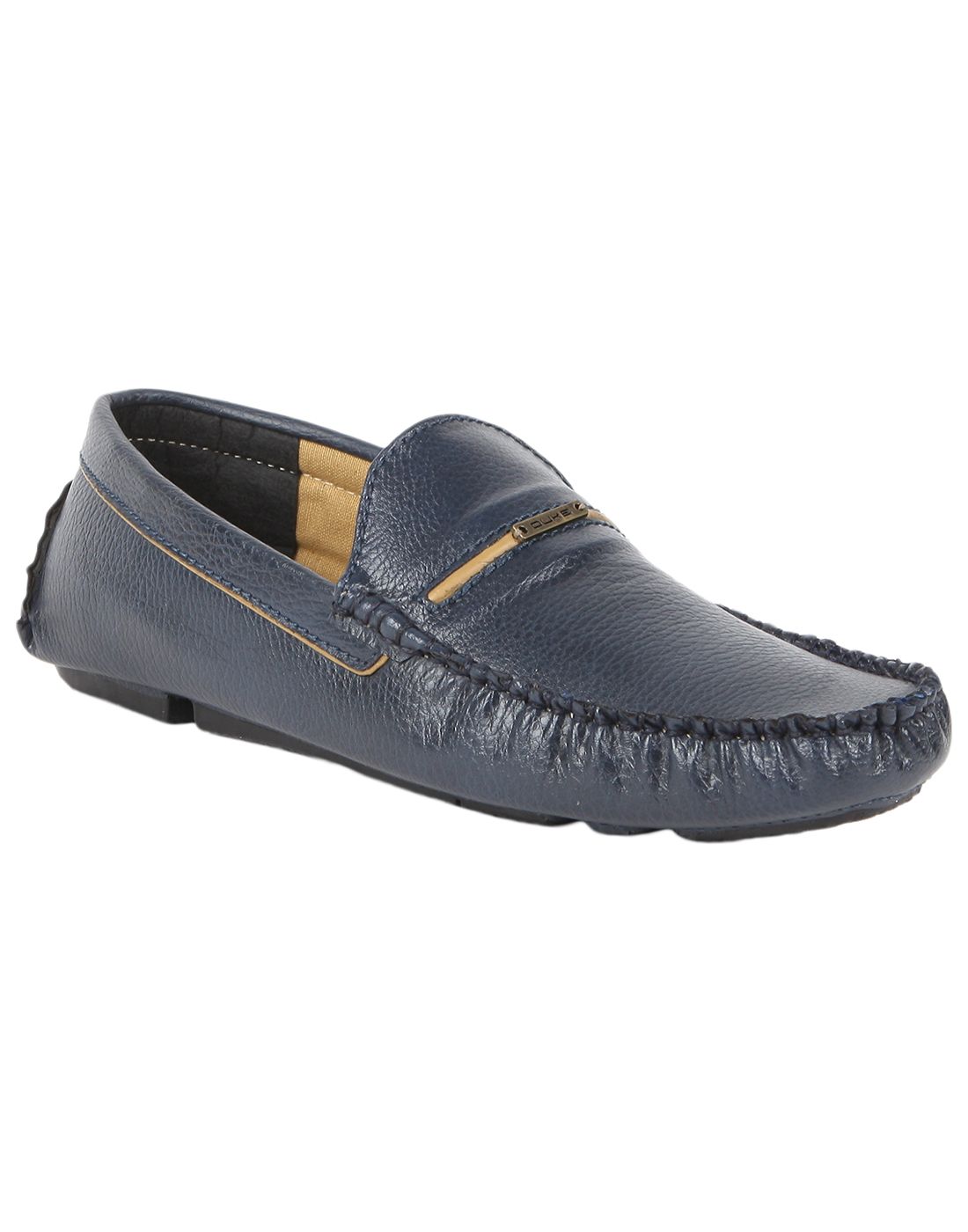 wide fit navy loafers
