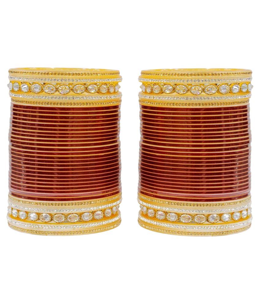 maroon chura bridal
