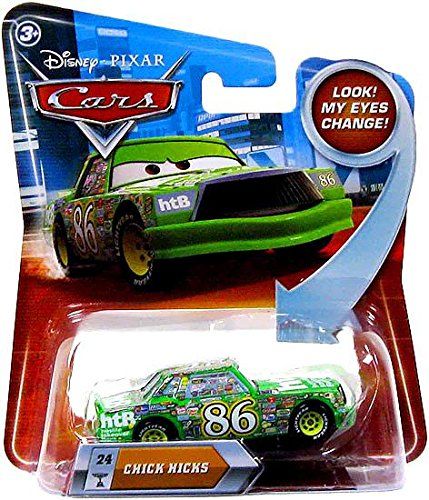 CHICK HICKS #24 w/ Lenticular Eyes Disney / Pixar CARS 1:55 Scale Die ...