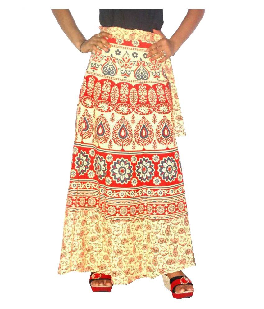 Buy Jaipur Skirt Multi Color Cotton Wrap Skirt Online at Best Prices in ...