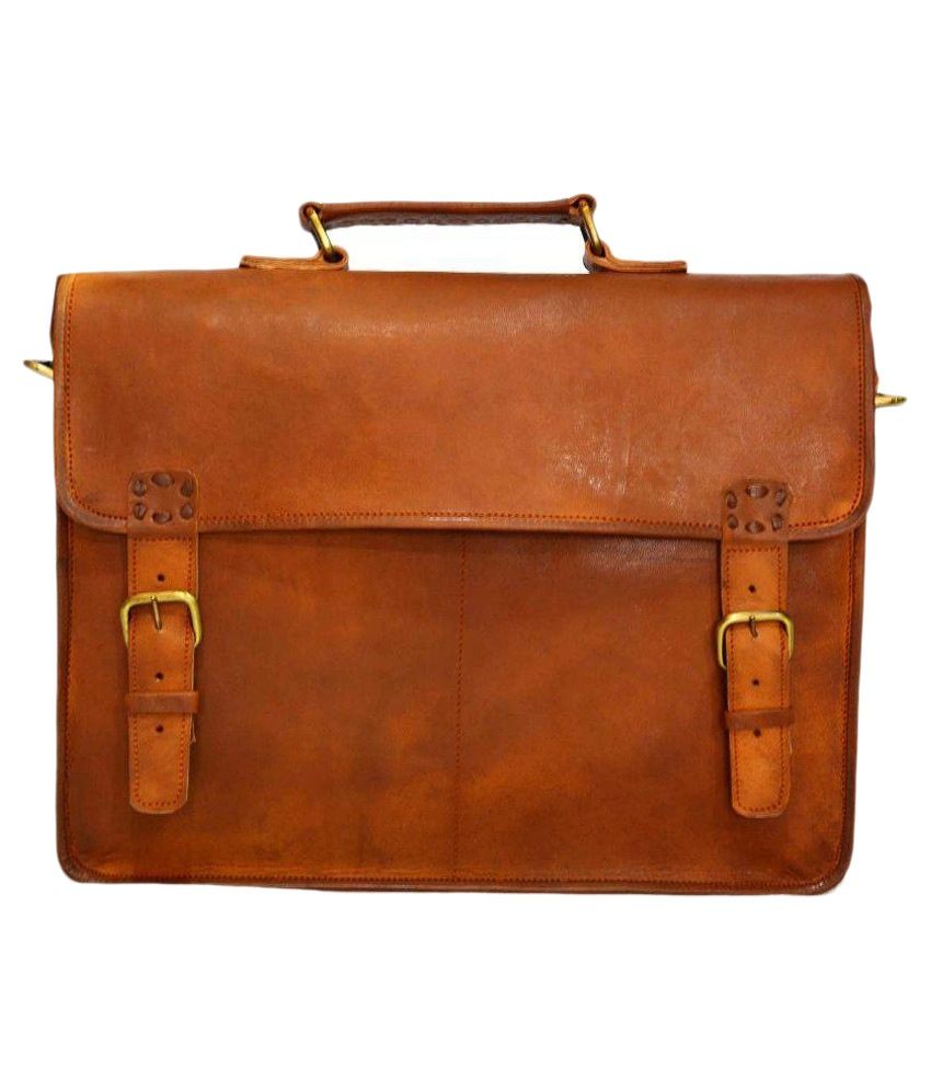 Shree Ganpati Plaza Brown Leather Casual Messenger Bag - Buy Shree ...