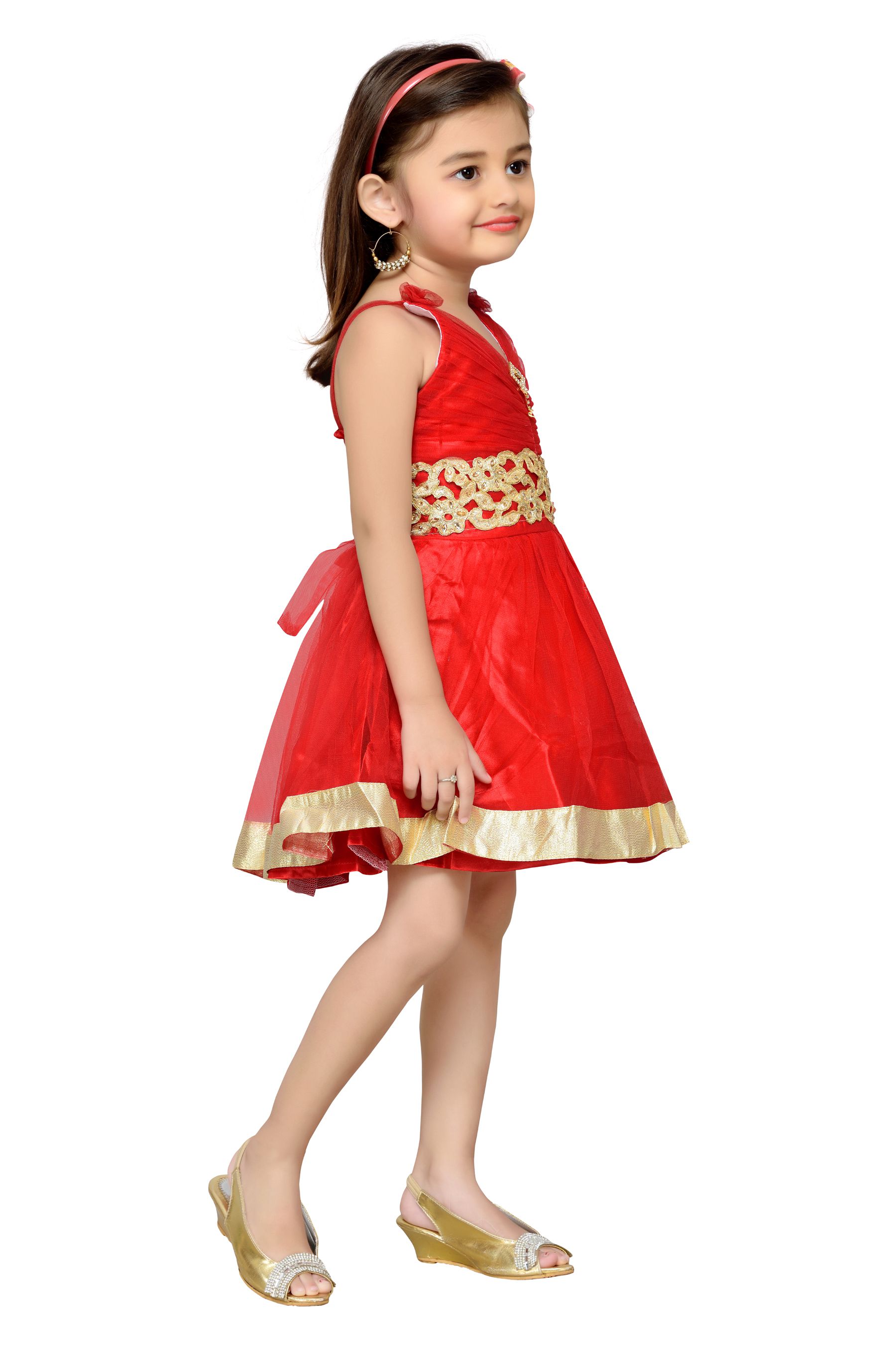 Adiva Girl's Red Party Wear Frock - Buy Adiva Girl's Red Party Wear ...