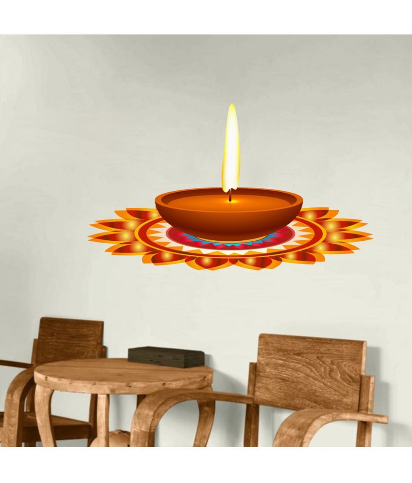     			Decor Villa Transparent Clip Art Image Diwali Candle Vinyl Wall Stickers