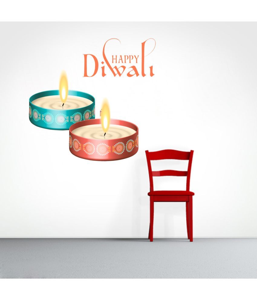     			Decor villa Happy Diwali Vinyl Wall Stickers