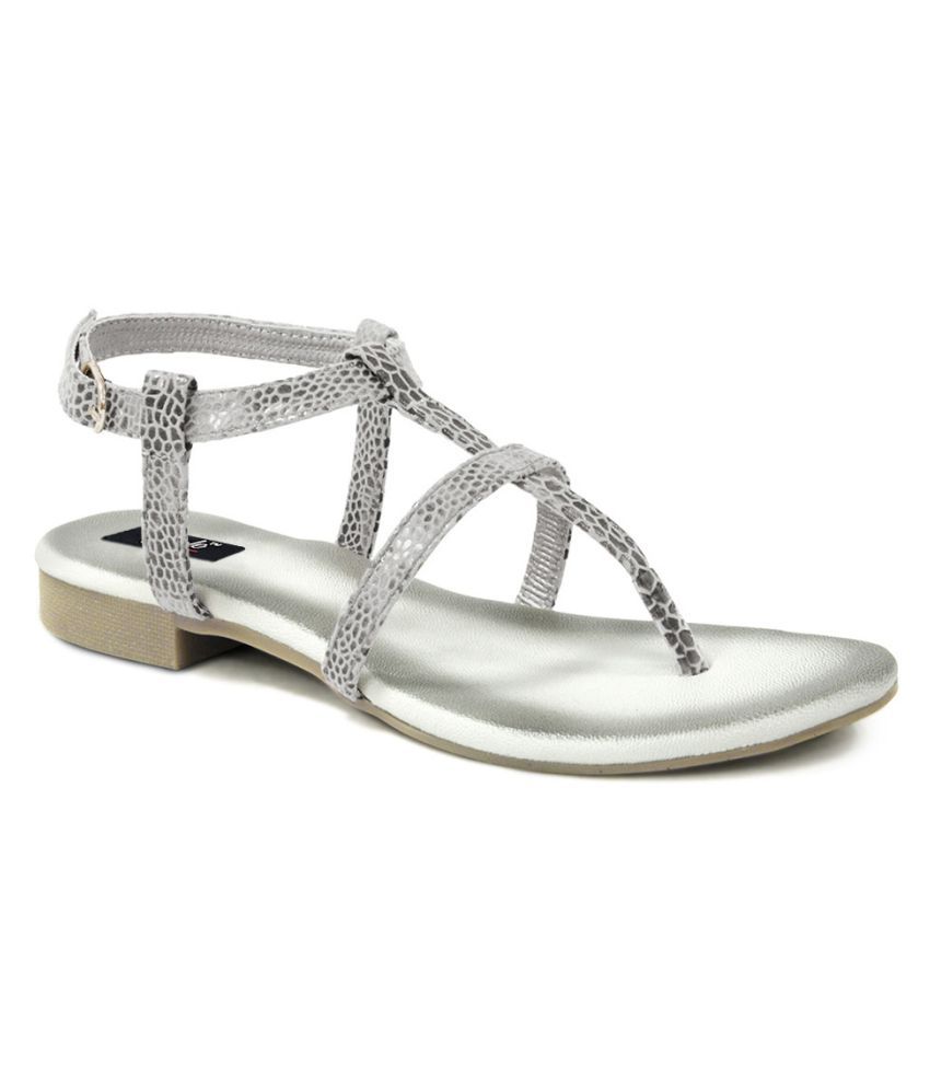 white and silver flats