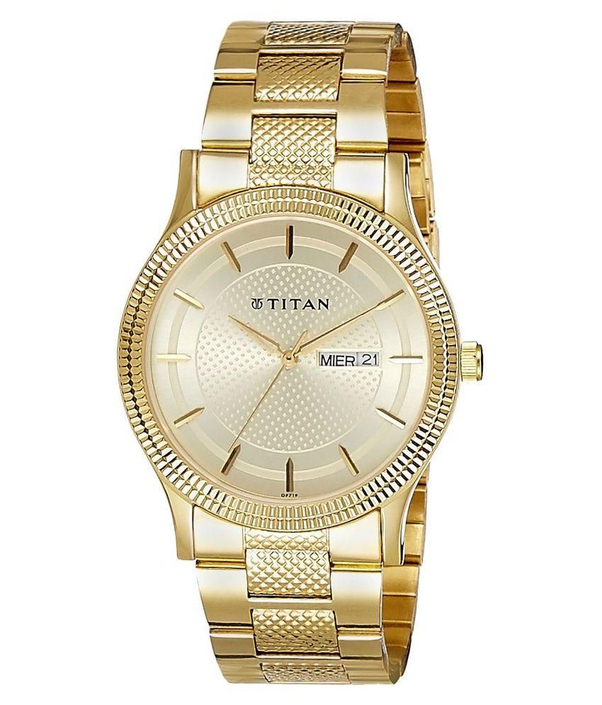 Titan Gold Ananlog Watch - Buy Titan Gold Ananlog Watch Online at Best ...