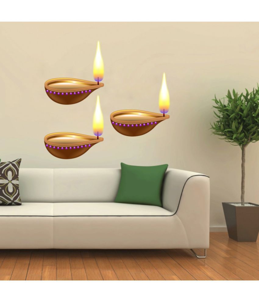     			Decor Villa Diya Vinyl Wall Stickers