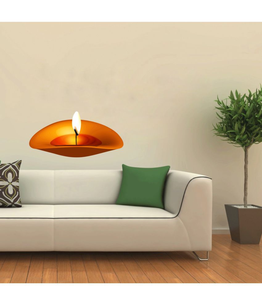    			Decor Villa PNG Clipart Picture one Diwali Candle Vinyl Wall Stickers