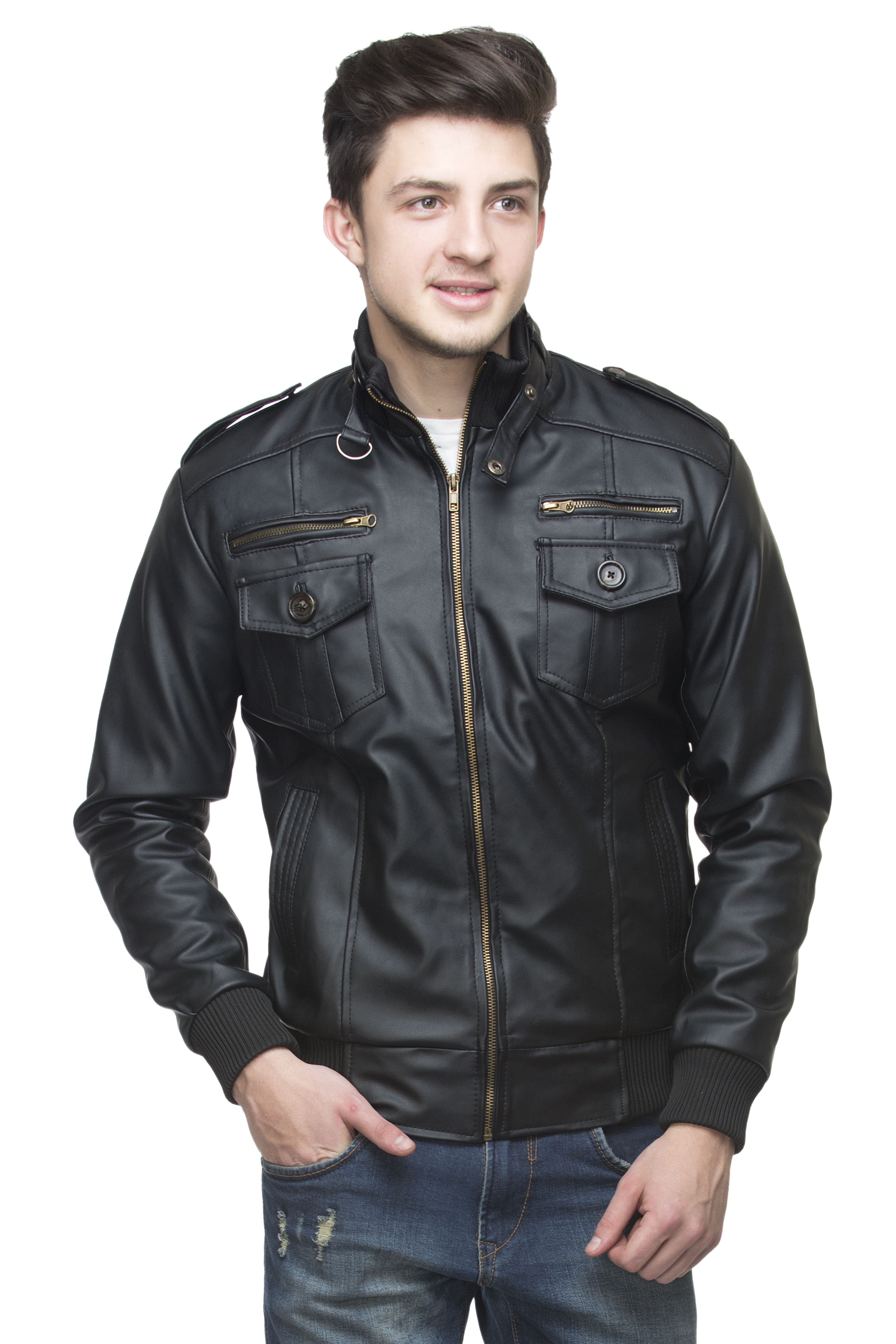 StyleHub Black Biker Jacket - Buy StyleHub Black Biker Jacket Online at ...