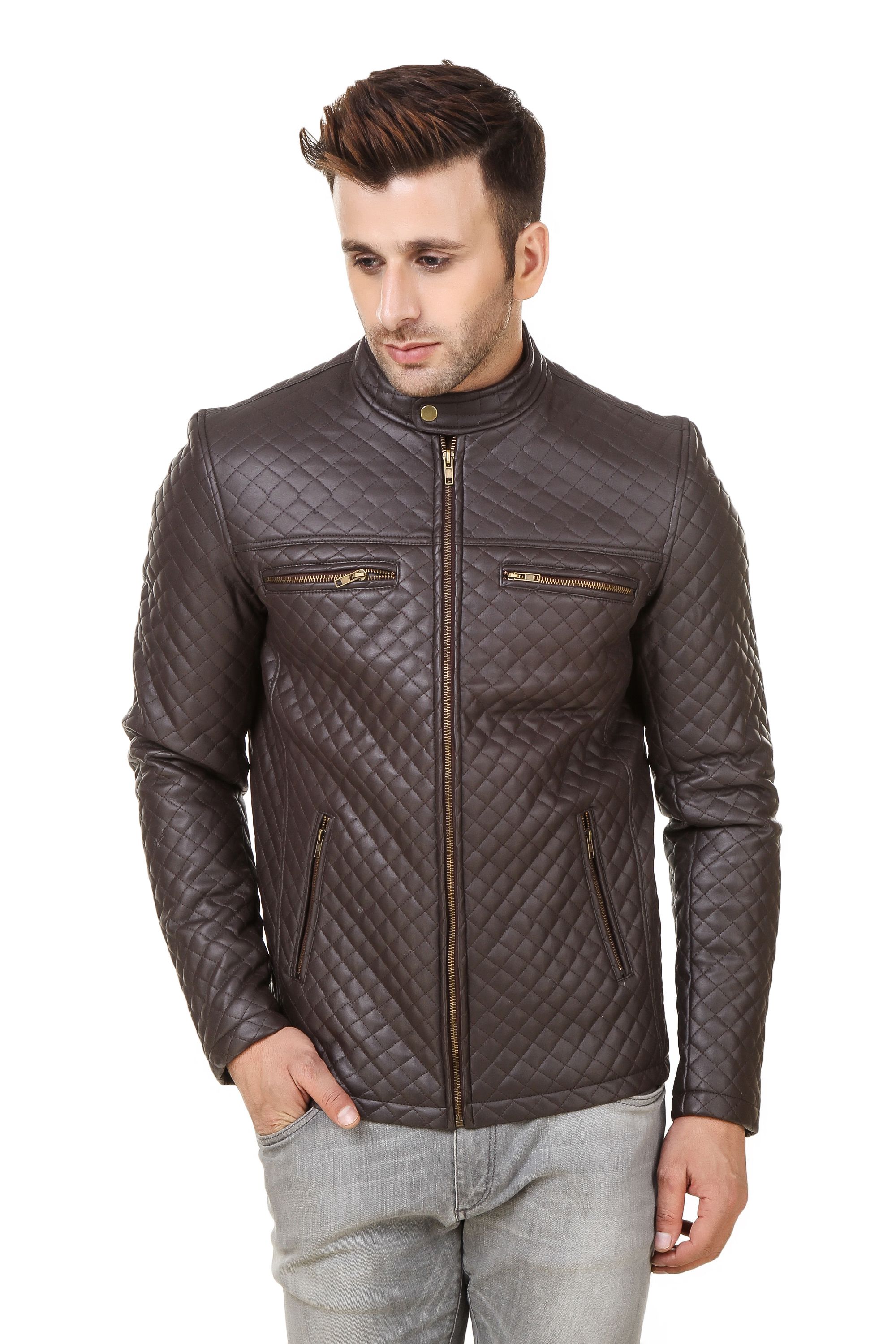 StyleHub Brown Quilted & Bomber Jacket - Buy StyleHub Brown Quilted ...