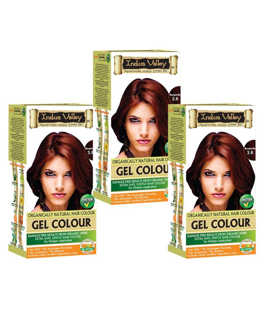 Indus Valley Hair Fibers Burgundy 3.6 220 mL Pack of 3: Buy Indus ...