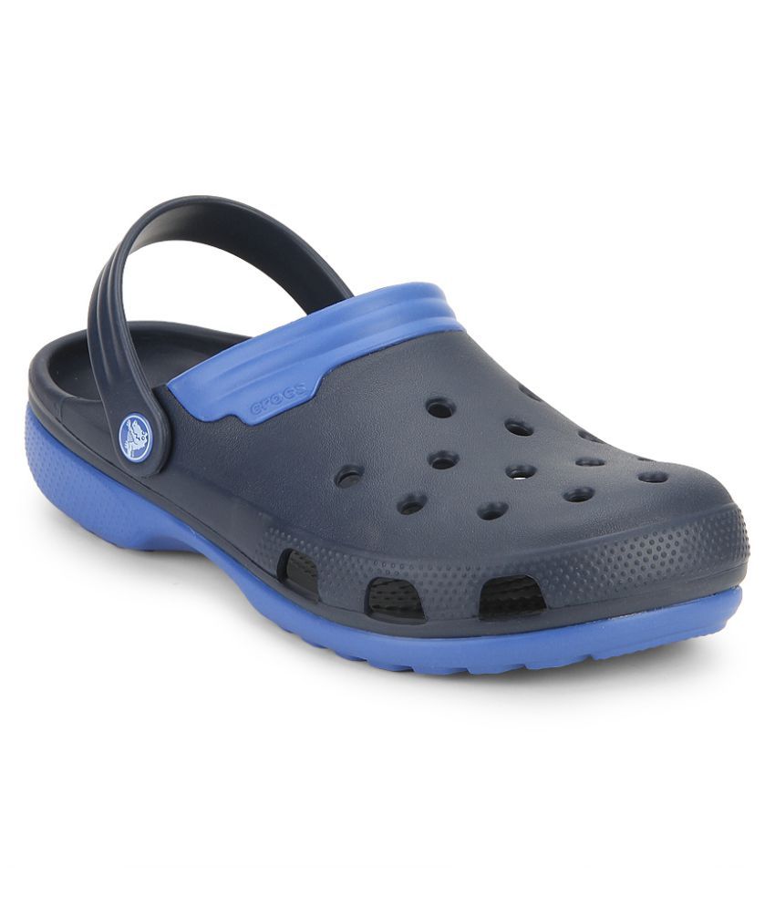 blue clear crocs