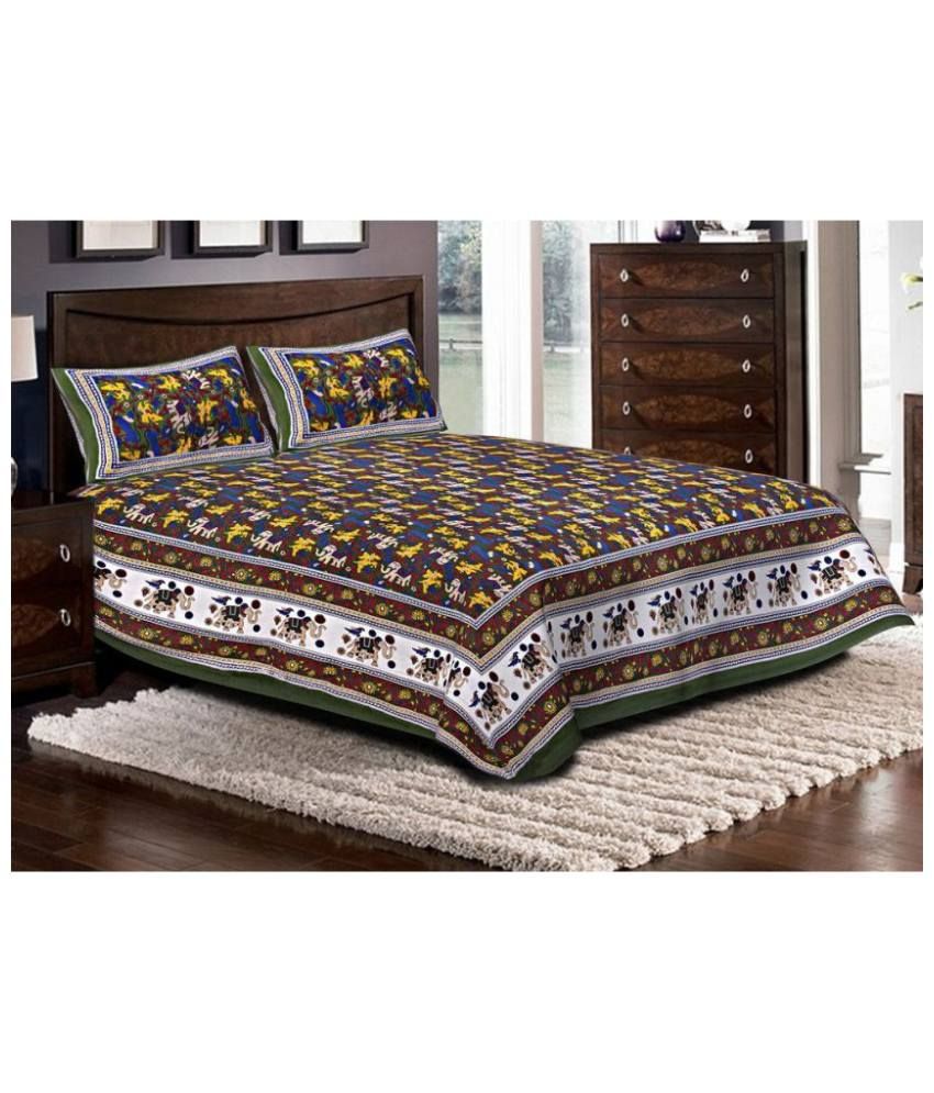 Shreeng King Cotton Traditional Bed Sheet Buy Shreeng King Cotton