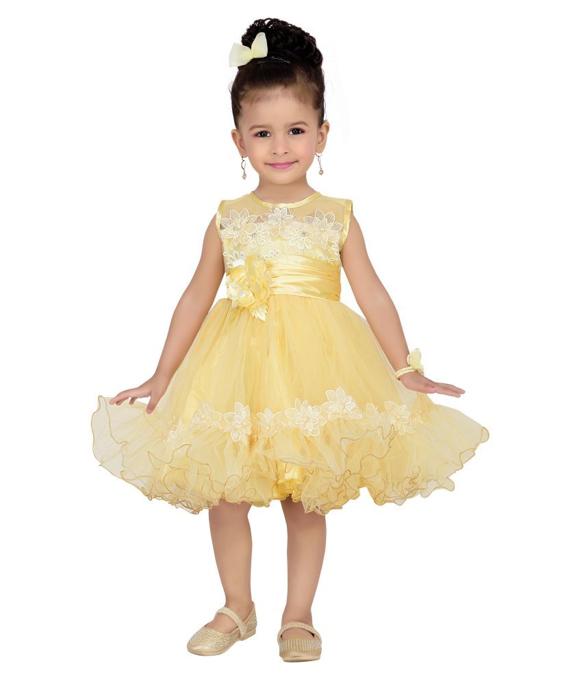 yellow full frock