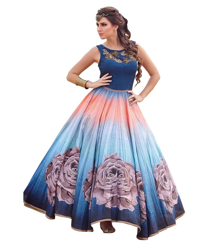 multi color gown