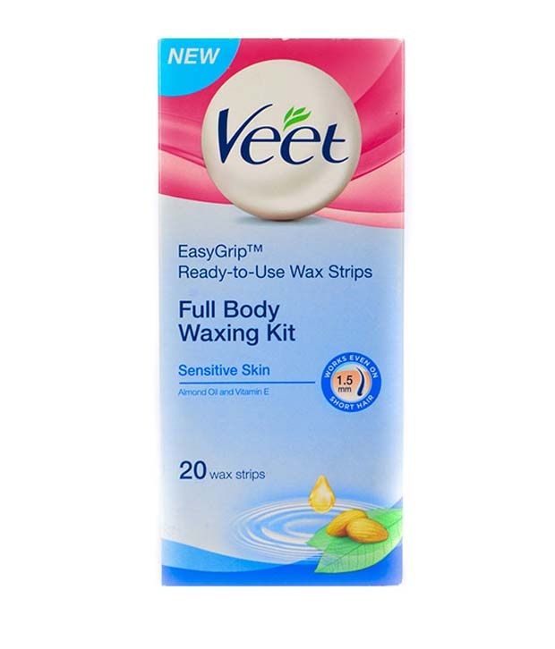 Veet Sensitive Skin Full Body Waxing Kit 20 Strips: Buy ...